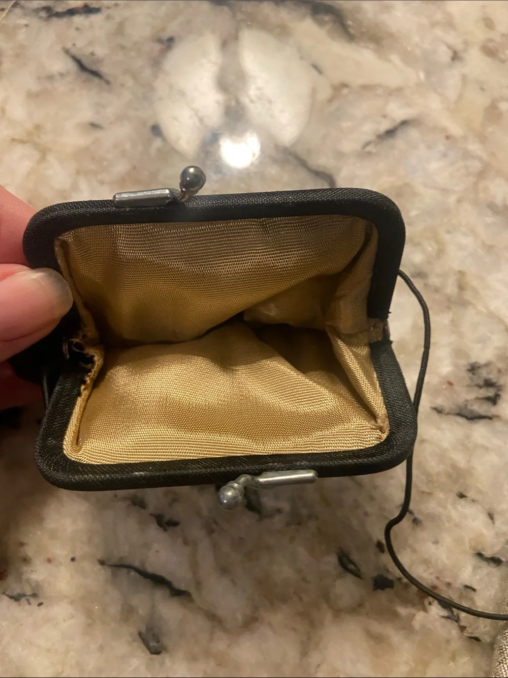 Vintage 1960s After Five Silver Metallic Lamé Clutch Purse Set‎ WITH Coin Purse